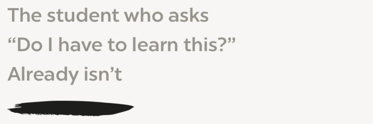 “Is This Going to Be on the Test?” – Employee Disengagement – Clear and Open “Is This Going to Be on the Test?” - Employee Disengagement - Clear and Open