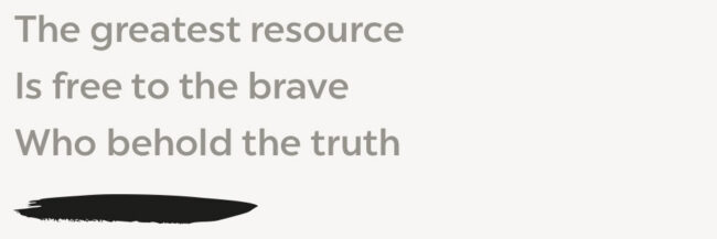 Truth as an Asset - Clear and Open