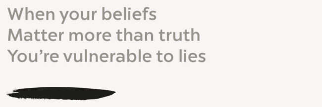 what lies do you allow people to tell you