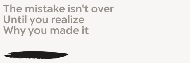 mistakes